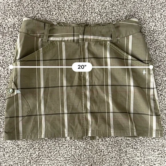 Smartwool Plaid Merino Wool Mini Skirt – Gorpcore Utility Outdoors Preppy - Picture 14 of 15